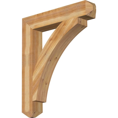 Ekena Millwork Thorton Craftsman Rough Sawn Bracket, Western Red Cedar, 6"W x 36"D x 42"H BKT06X36X42THR04RWR